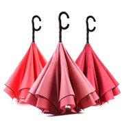 गुलाबी उलटा छाता